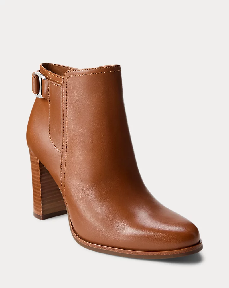 Polo Golf Ralph Lauren Tasha Calfskin Bootie Heel