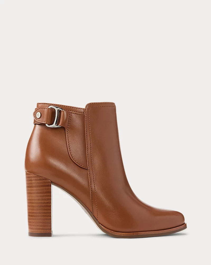 polo golf ralph lauren Tasha Calfskin Bootie Heel