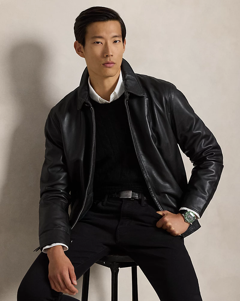 polo golf ralph lauren The Bayville Leather Jacket