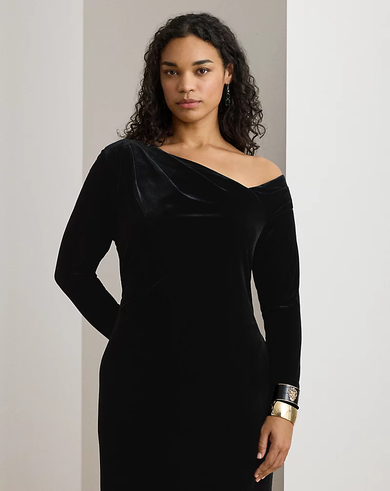 Polo Golf Ralph Lauren Velvet Asymmetrical Gown