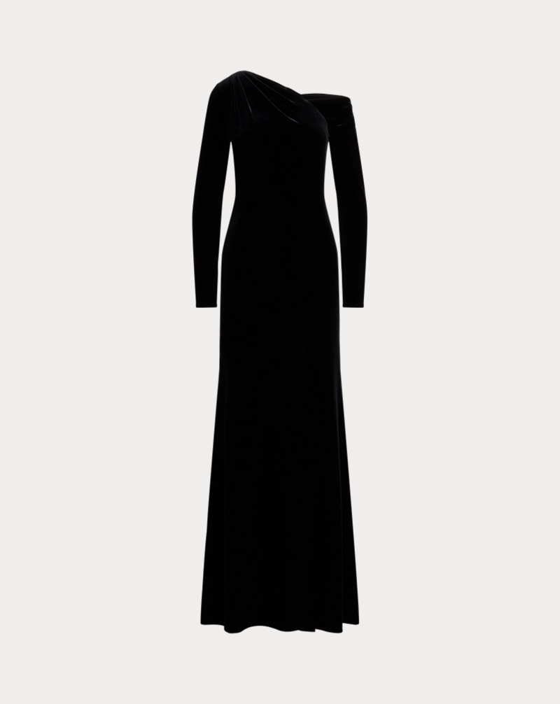 Polo Golf Ralph Lauren Velvet Asymmetrical Gown