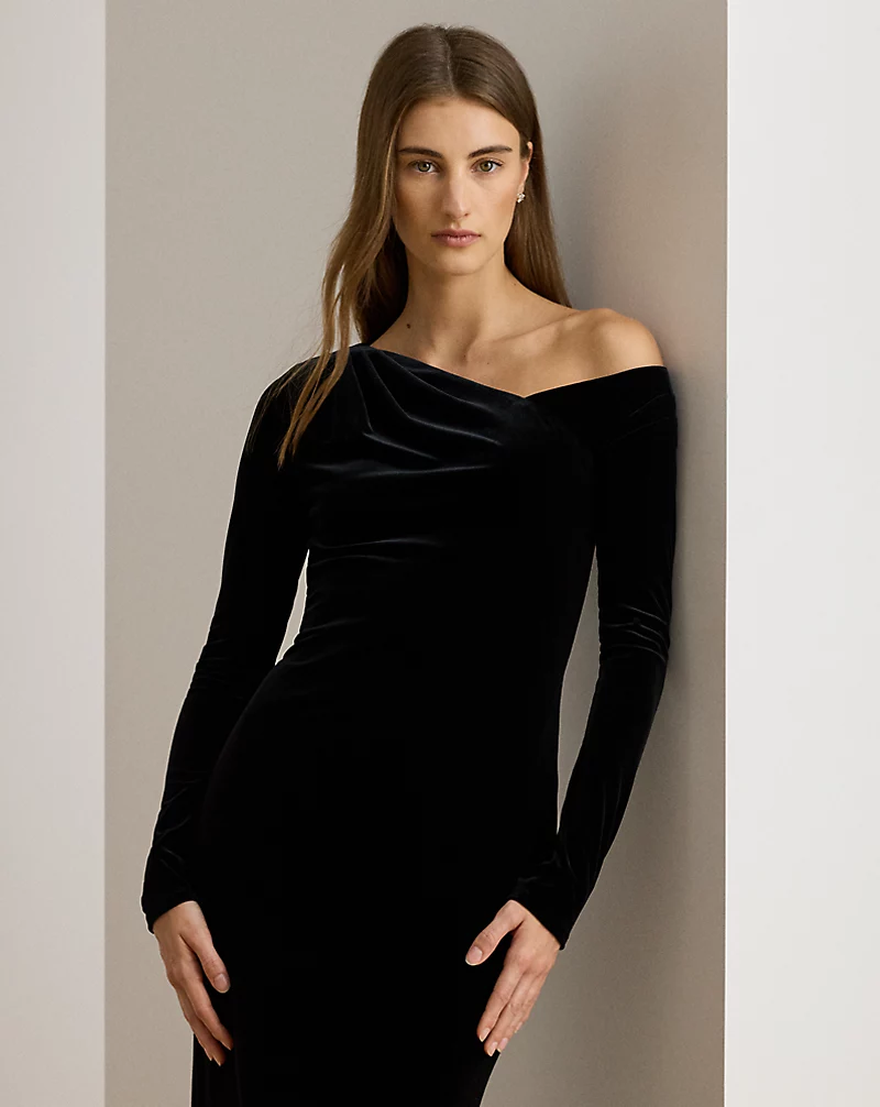 Polo Golf Ralph Lauren Velvet Asymmetrical Gown