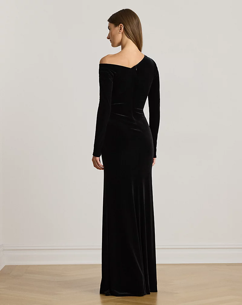 Polo Golf Ralph Lauren Velvet Asymmetrical Gown