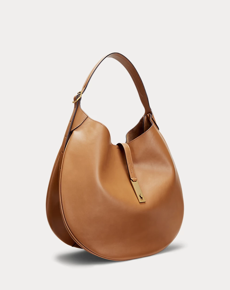 Polo Golf Ralph Lauren Polo ID Calfskin Large Shoulder Bag