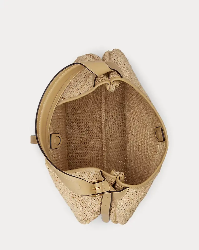 Polo Golf Ralph Lauren Polo ID Raffia Large Shoulder Bag
