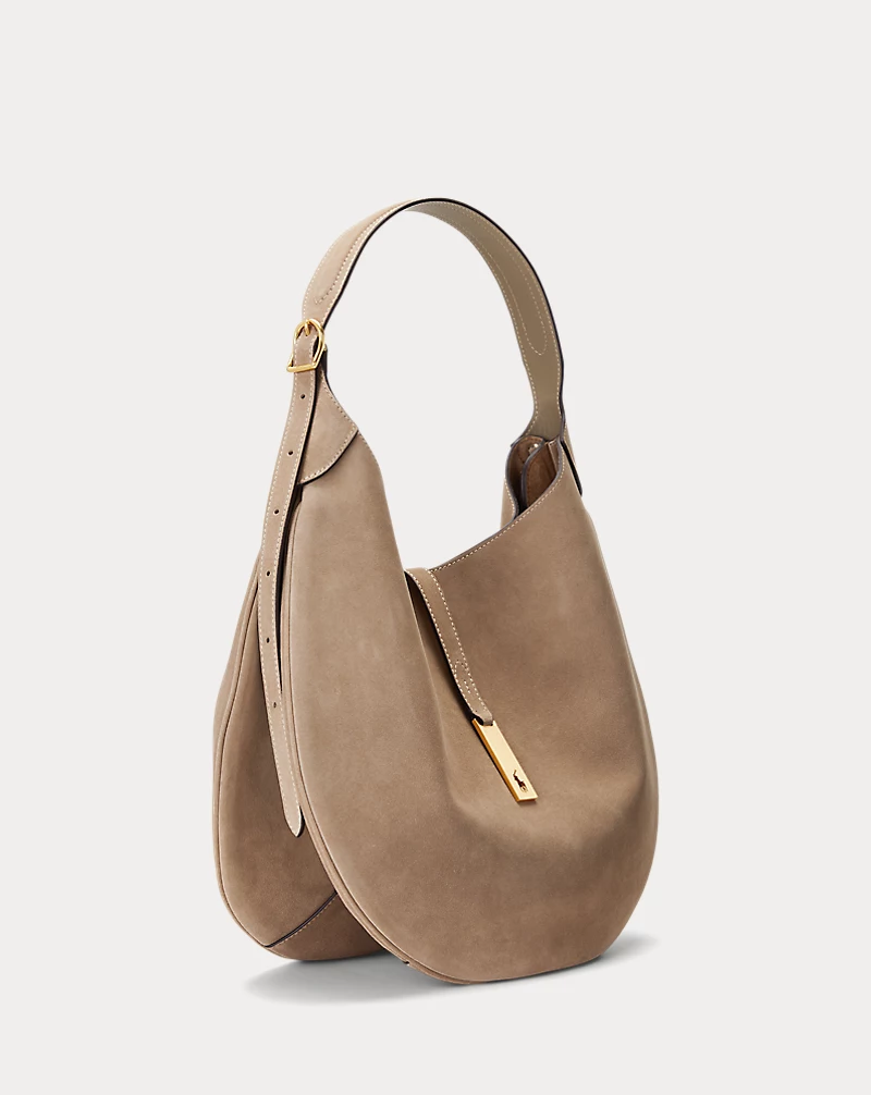 Polo Golf Ralph Lauren Polo ID Suede Large Shoulder Bag