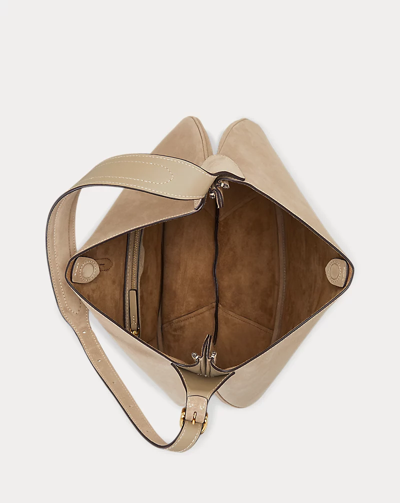 Polo Golf Ralph Lauren Polo ID Suede Large Shoulder Bag
