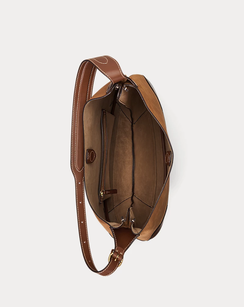Polo Golf Ralph Lauren Polo ID Suede Large Shoulder Bag