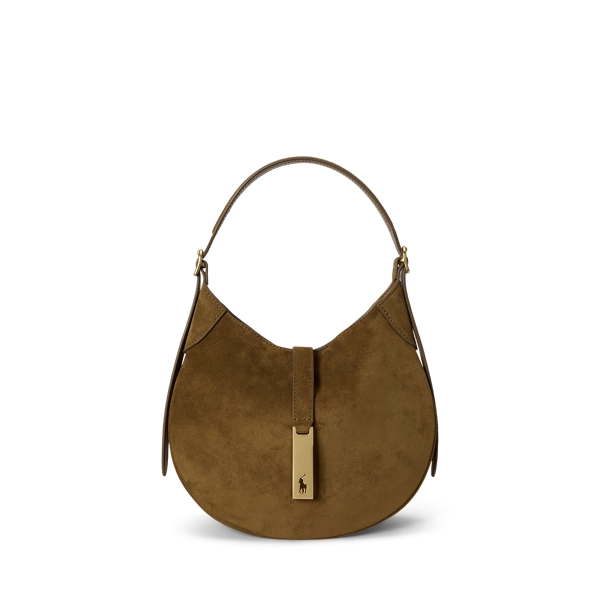 polo golf ralph lauren Polo ID Suede Small Shoulder Bag