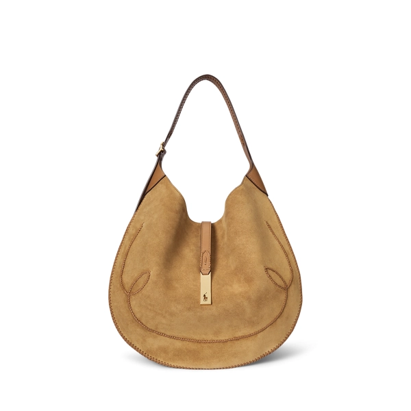 polo golf ralph lauren Polo ID Suede Western Large Shoulder Bag