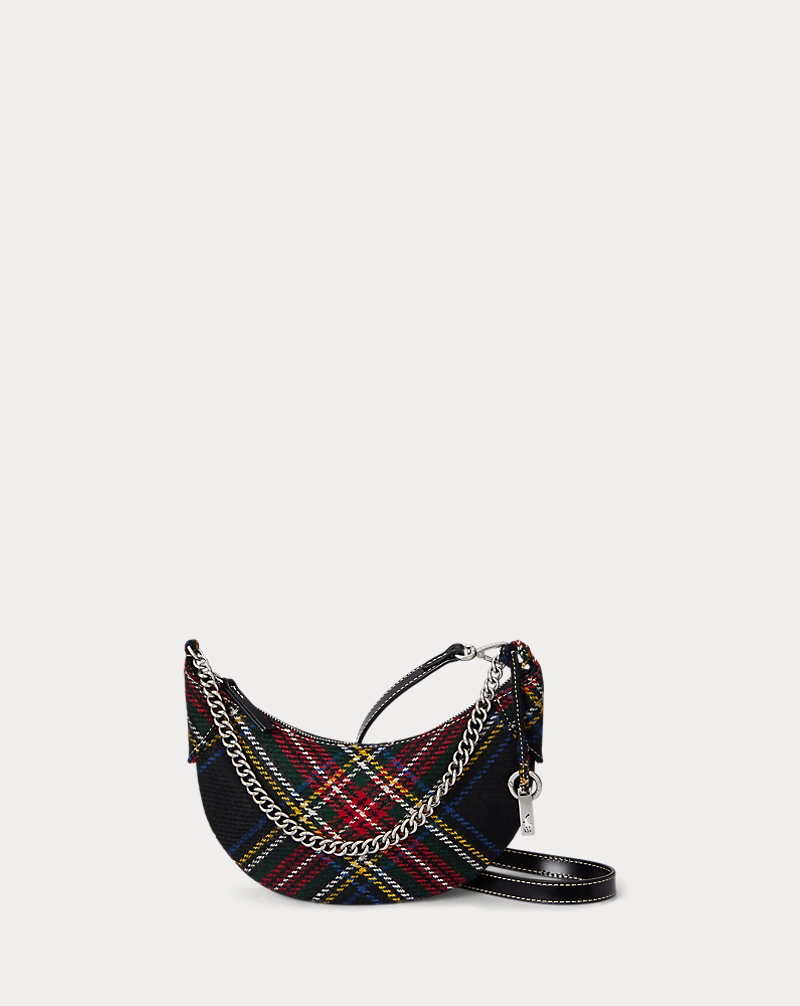 polo golf ralph lauren Polo ID Tartan Wool Mini Chain Bag