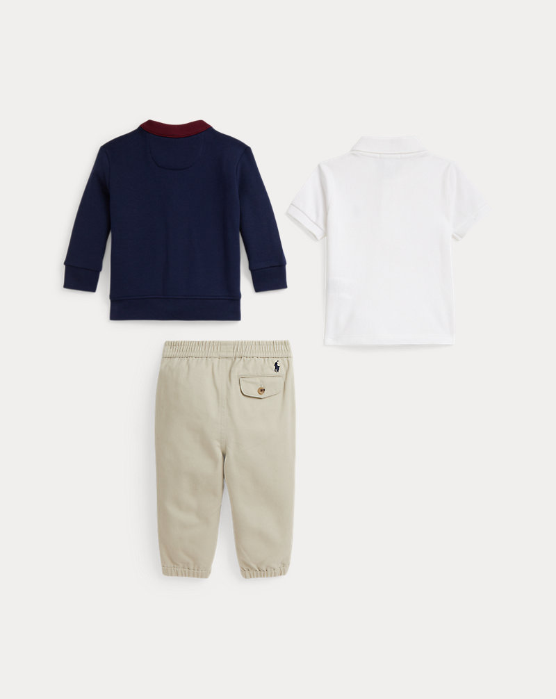 Polo Golf Ralph Lauren Polo Shirt Cardigan & Chino Pant Set