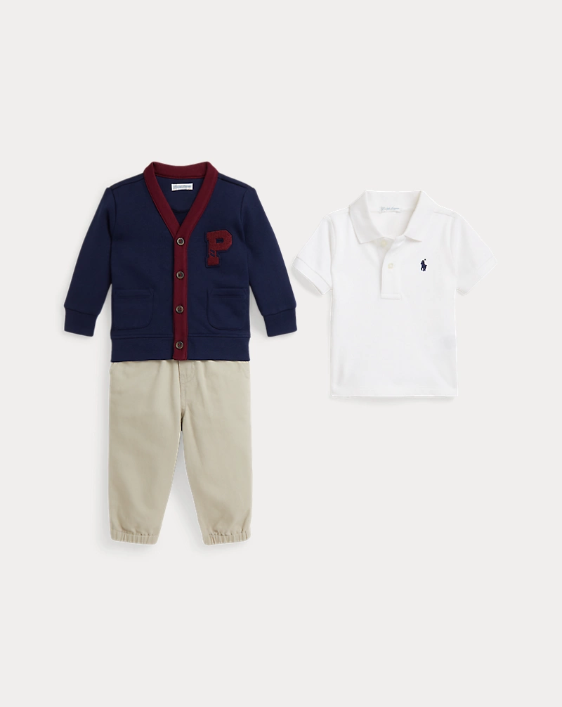 polo golf ralph lauren Polo Shirt Cardigan & Chino Pant Set
