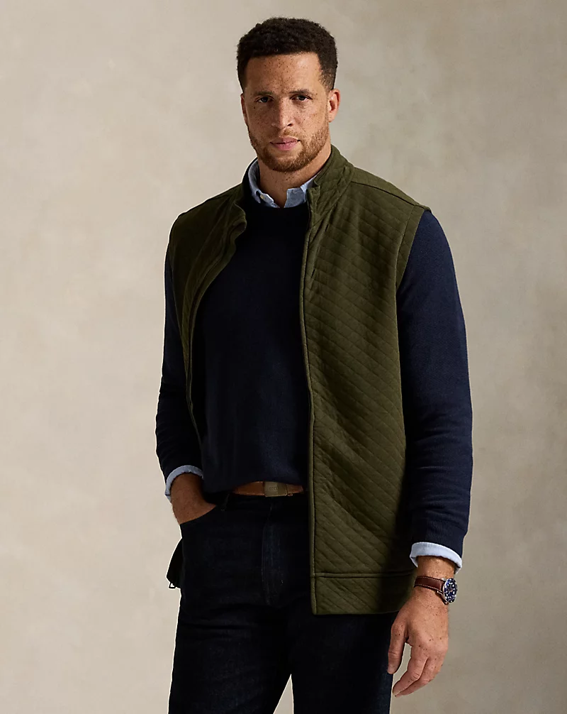 polo golf ralph lauren Quilted Double-Knit Jersey Vest