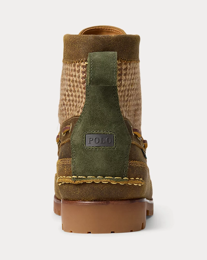 Polo Golf Ralph Lauren Ranger Mid Suede & Wool Tweed Boot