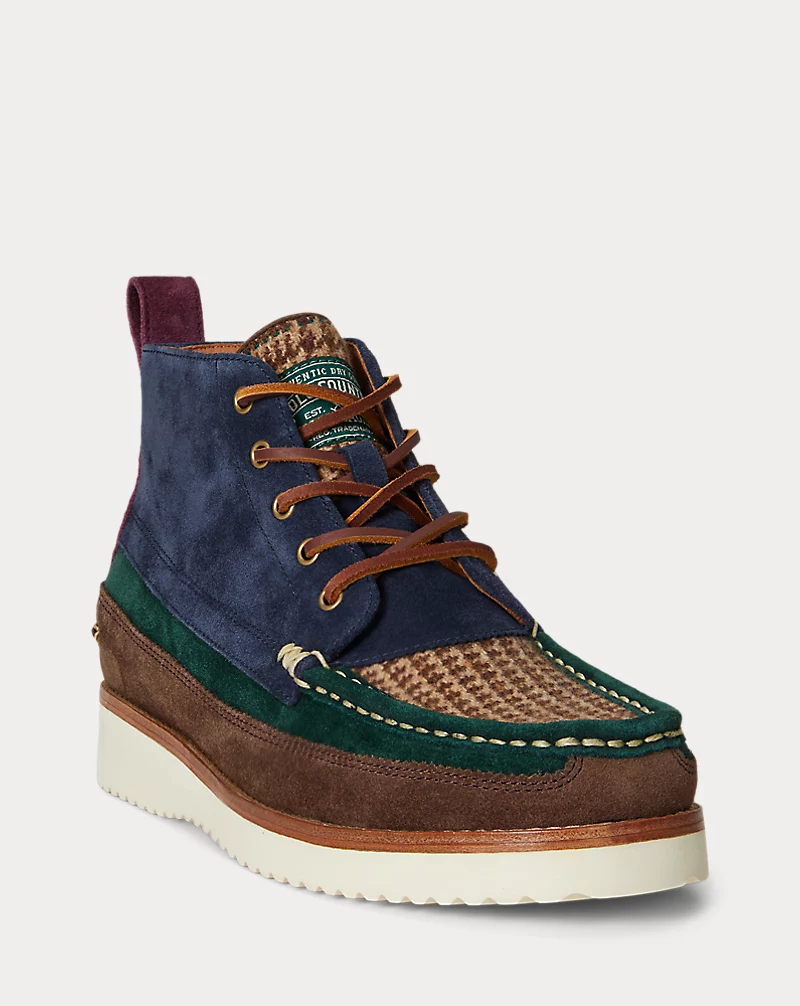 Polo Golf Ralph Lauren Ranger Suede & Wool Tweed Workboot