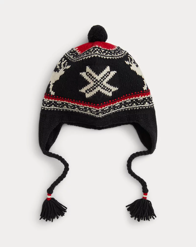 Polo Golf Ralph Lauren Reindeer Wool-Blend Earflap Hat