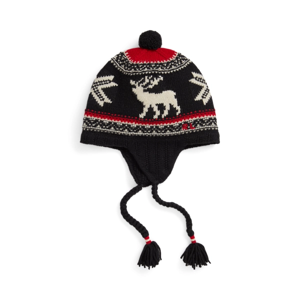 polo golf ralph lauren Reindeer Wool-Blend Earflap Hat