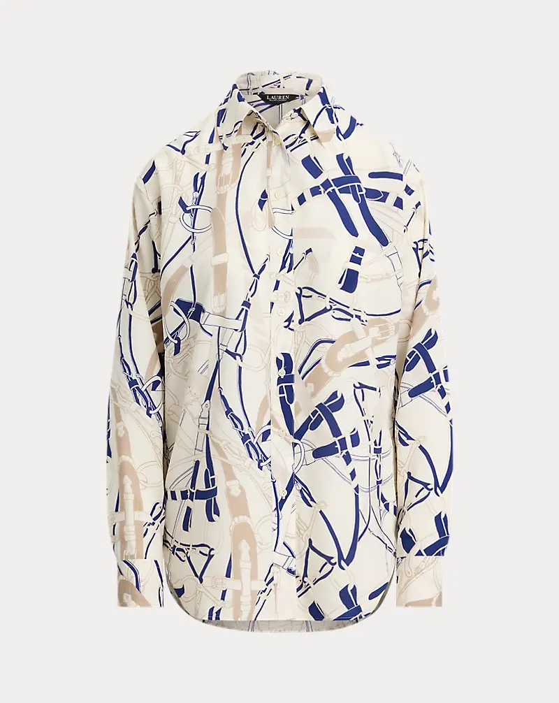 Polo Golf Ralph Lauren Relaxed Fit Belting-Print Crepe Shirt