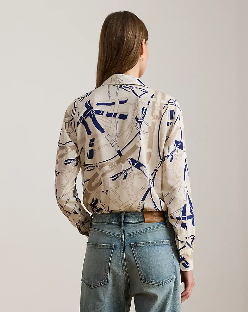 Polo Golf Ralph Lauren Relaxed Fit Belting-Print Crepe Shirt
