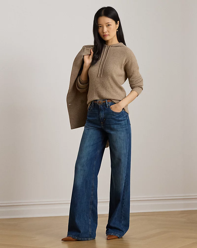 Polo Golf Ralph Lauren Rib-Knit Cashmere Sweater Hoodie