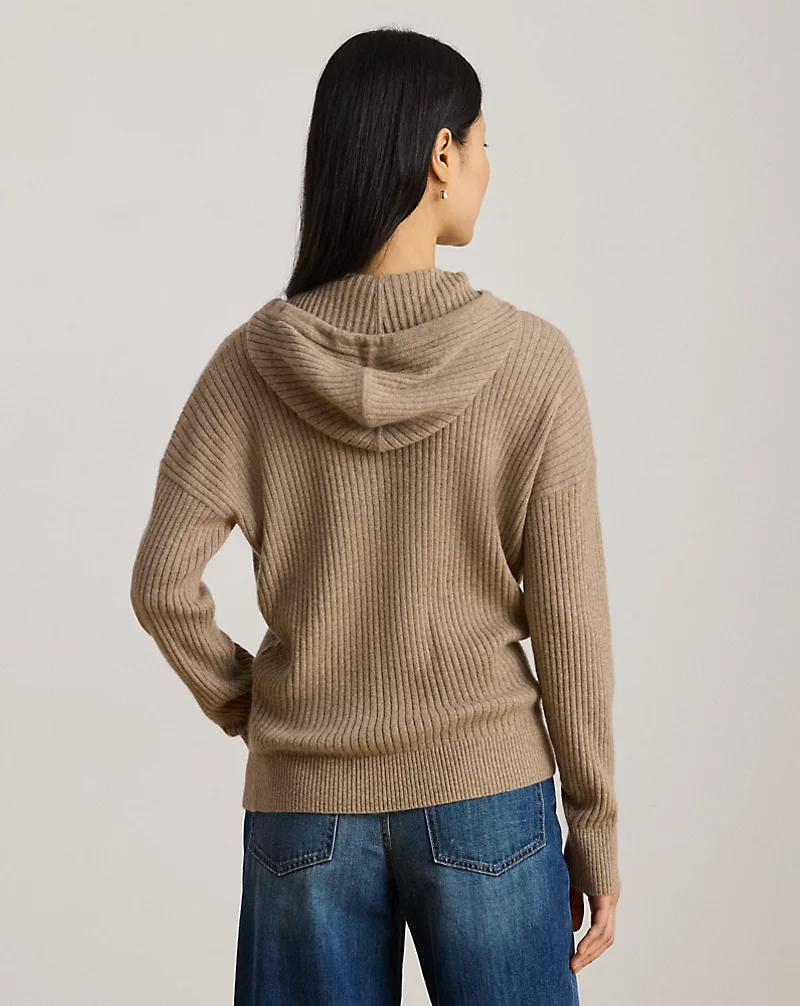 Polo Golf Ralph Lauren Rib-Knit Cashmere Sweater Hoodie