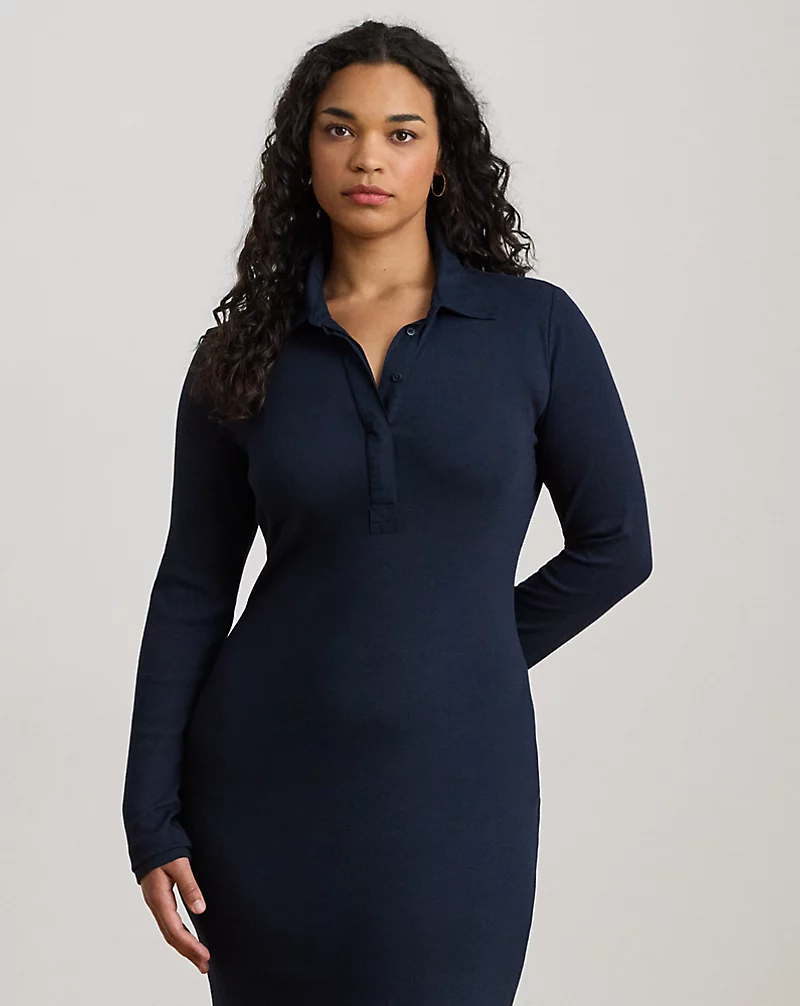 Polo Golf Ralph Lauren Rib-Knit Cotton-Blend Polo Dress