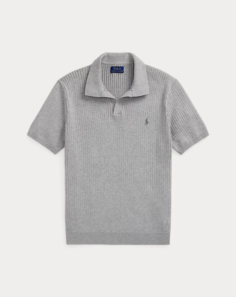 Polo Golf Ralph Lauren Rib-Knit Cotton Johnny-Collar Sweater