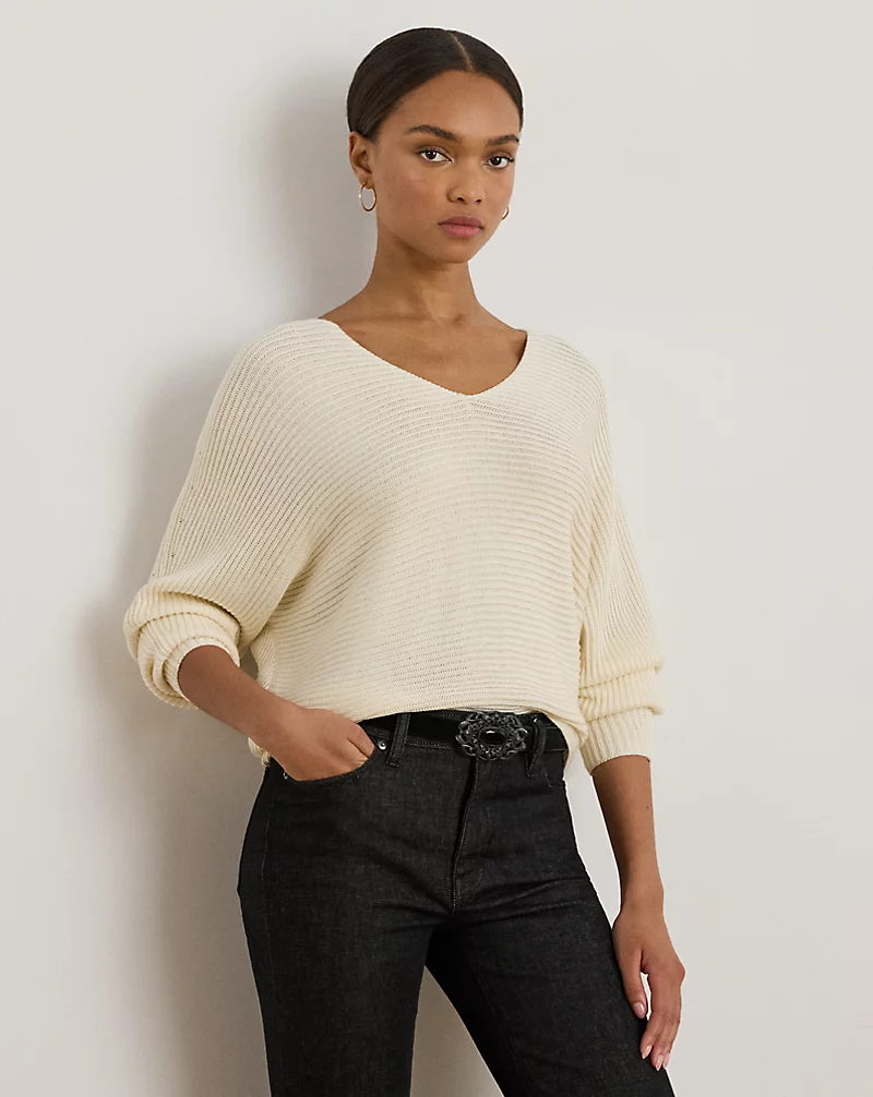 polo golf ralph lauren Rib-Knit Dolman-Sleeve Sweater