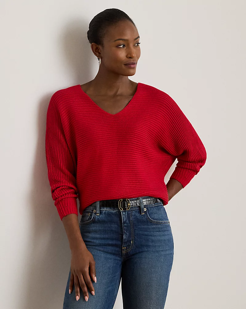 polo golf ralph lauren Rib-Knit Dolman-Sleeve Sweater
