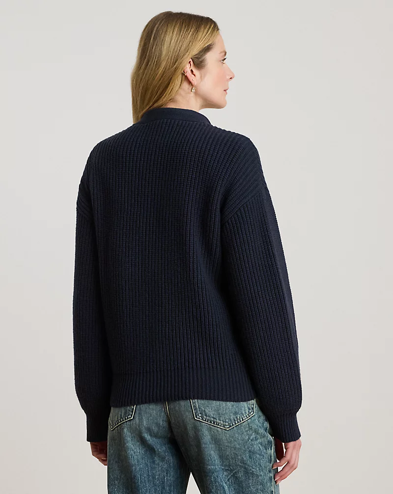 Polo Golf Ralph Lauren Ribbed Wool-Blend V-Neck Cardigan