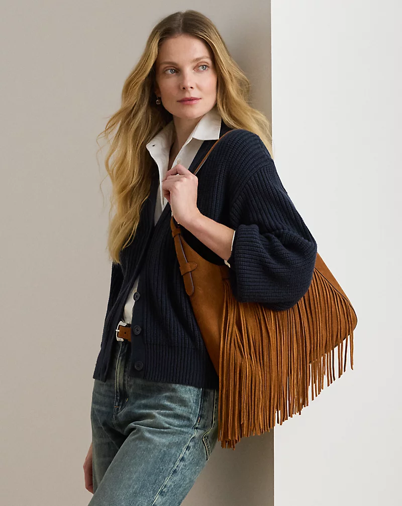 polo golf ralph lauren Ribbed Wool-Blend V-Neck Cardigan