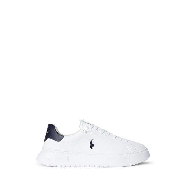 polo golf ralph lauren RLite Court Tumbled Leather Sneaker
