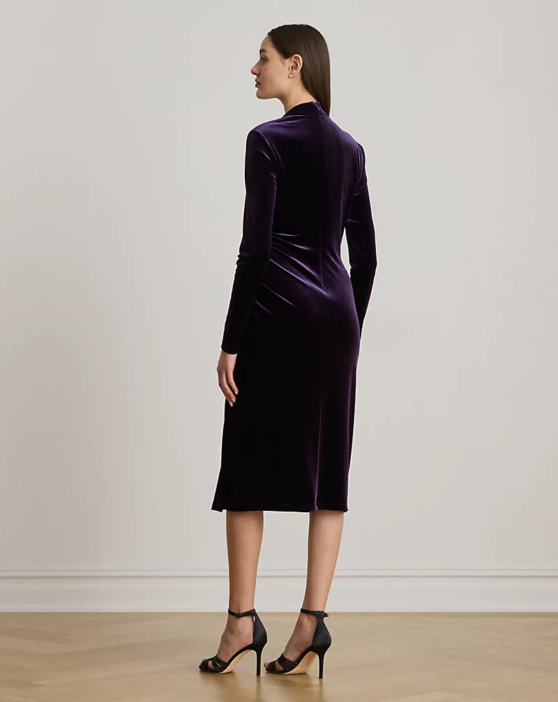 Polo Golf Ralph Lauren Ruched Velvet Asymmetrical Dress