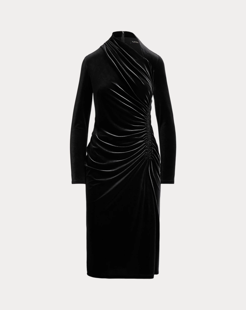 Polo Golf Ralph Lauren Ruched Velvet Asymmetrical Dress
