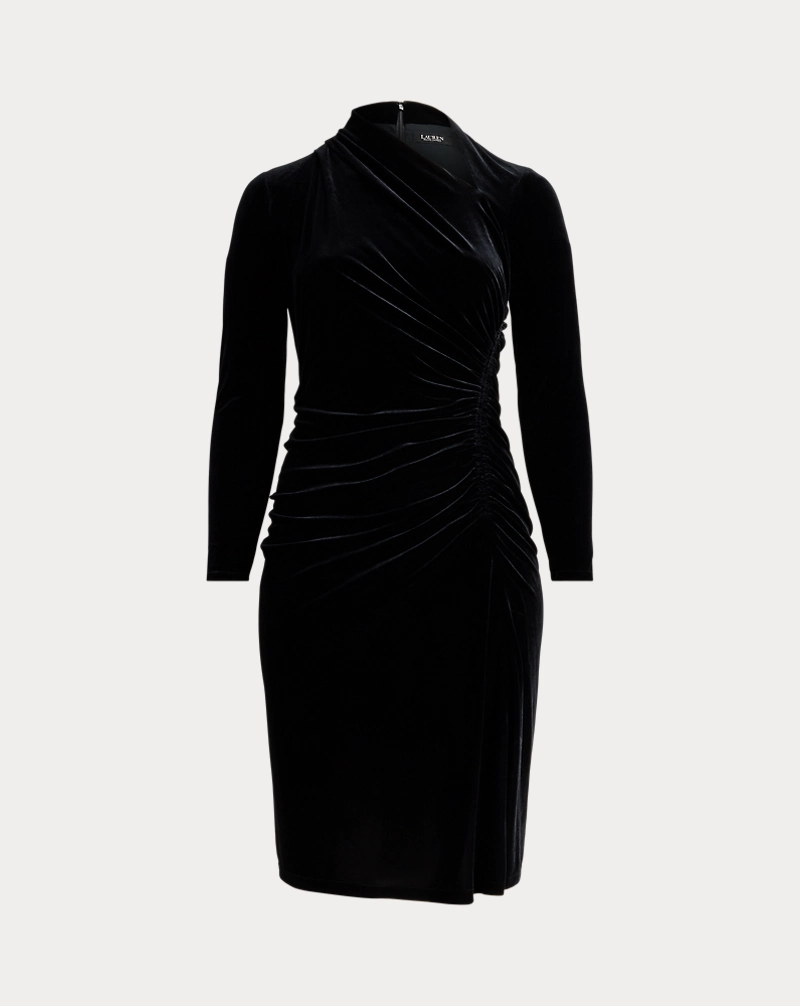 Polo Golf Ralph Lauren Ruched Velvet Asymmetrical Dress