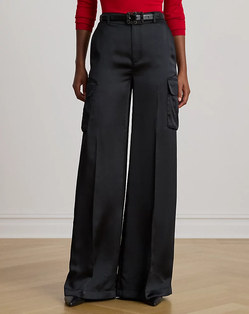 Polo Golf Ralph Lauren Satin Charmeuse Wide-Leg Cargo Pant