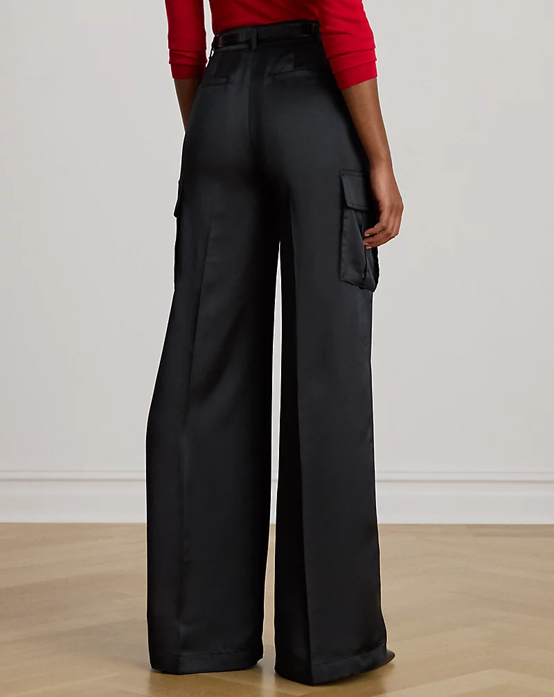 Polo Golf Ralph Lauren Satin Charmeuse Wide-Leg Cargo Pant
