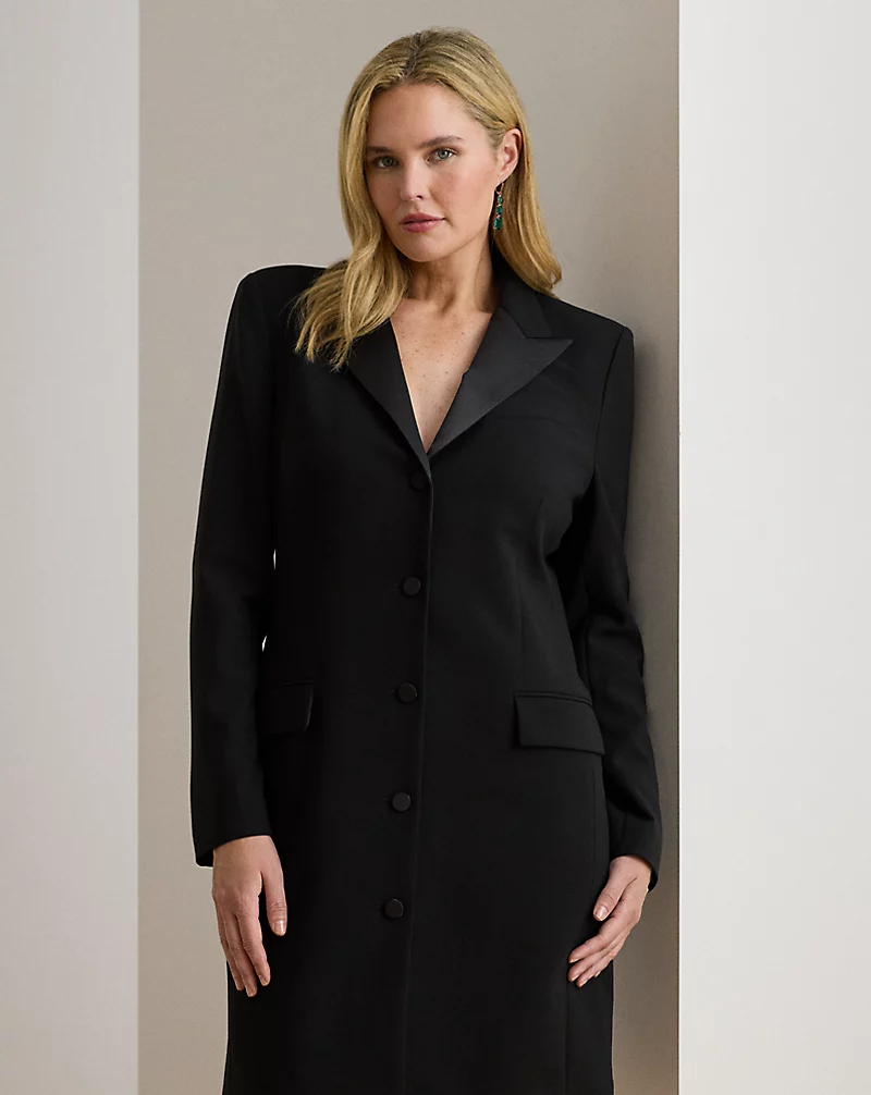 Polo Golf Ralph Lauren Satin-Trim Double-Faced Crepe Dress