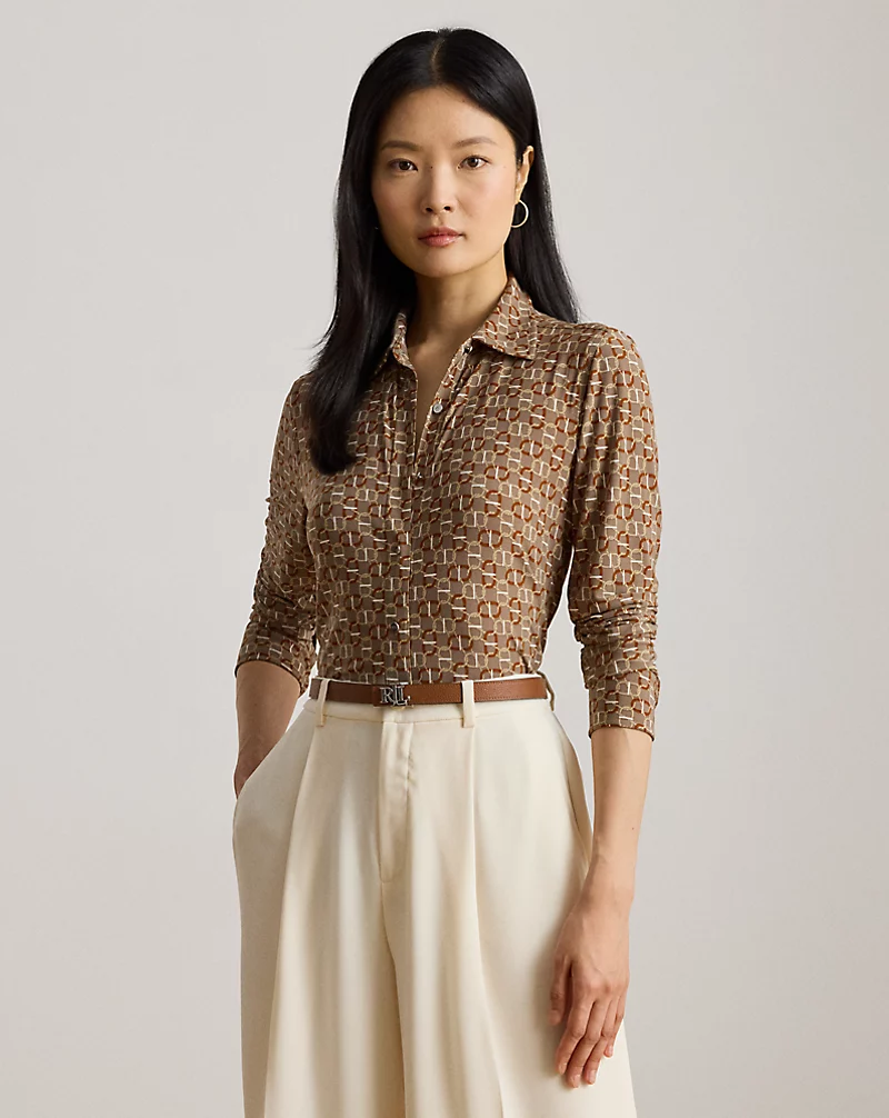 polo golf ralph lauren Slim Fit Geo-Print Jersey Shirt