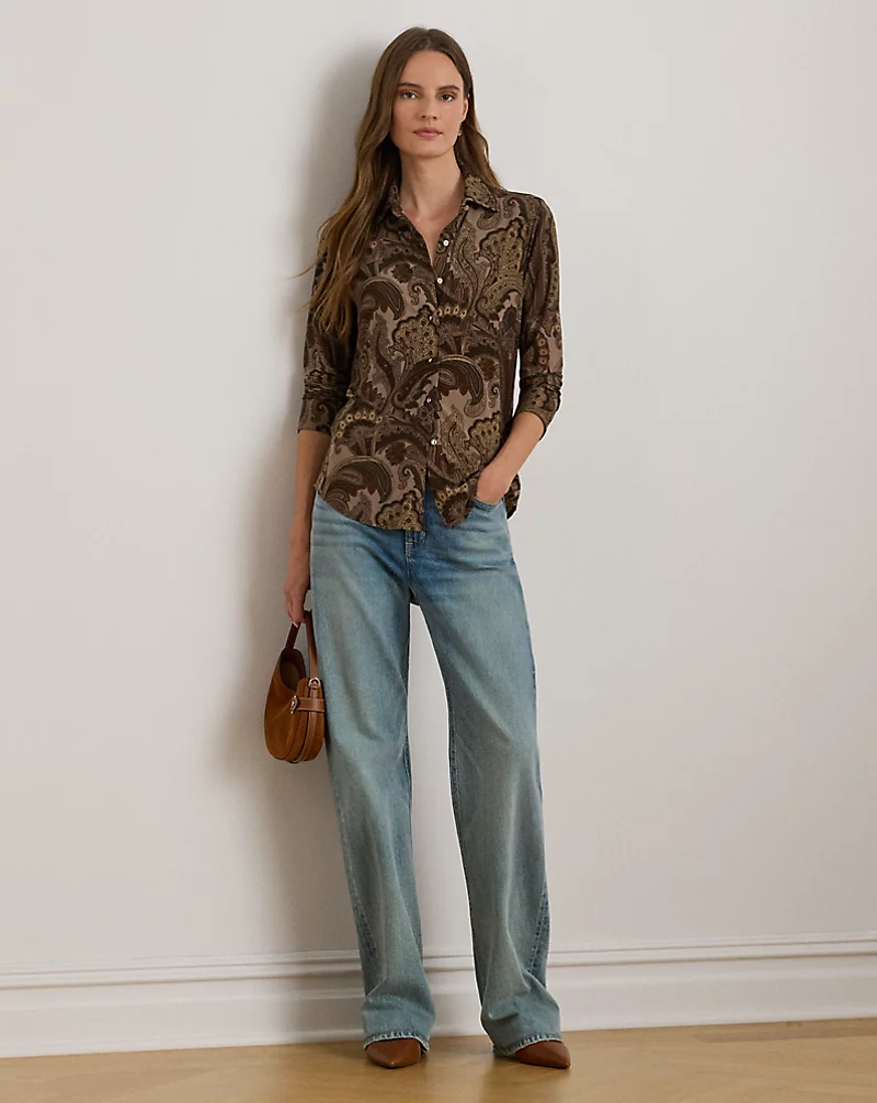 Polo Golf Ralph Lauren Slim Fit Paisley Jersey Shirt