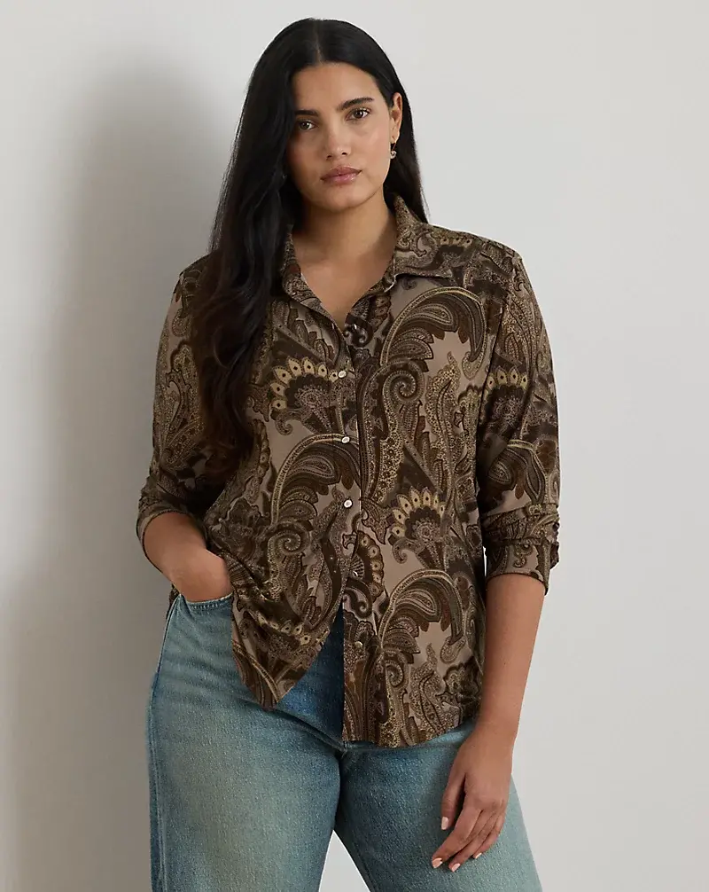 polo golf ralph lauren Slim Fit Paisley Jersey Shirt