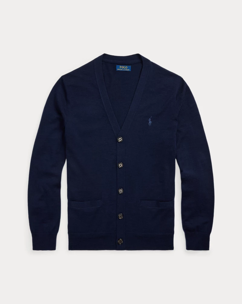 Polo Golf Ralph Lauren Slim Fit Washable Wool V-Neck Cardigan