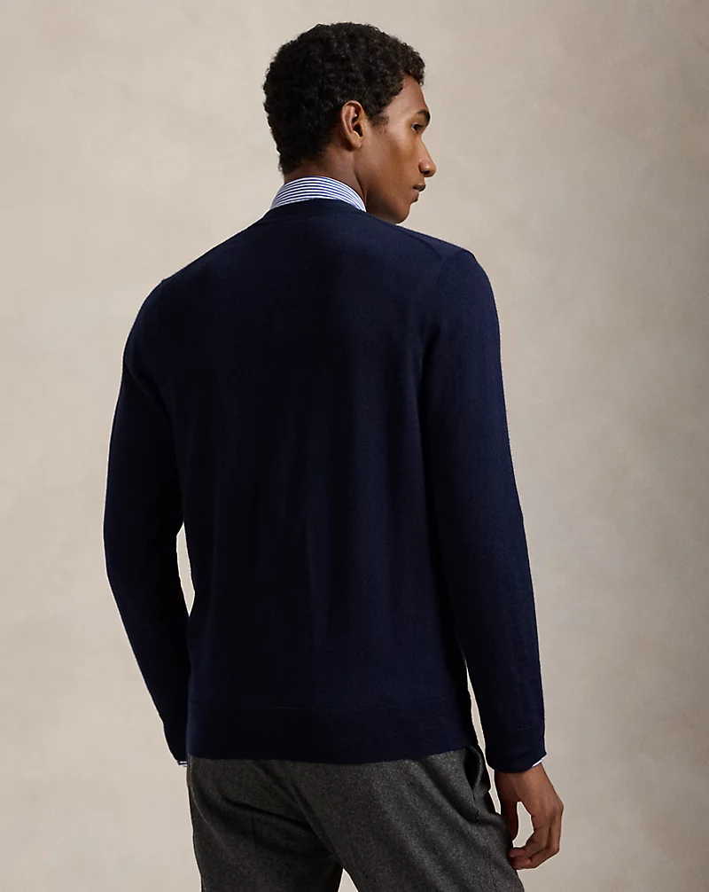 Polo Golf Ralph Lauren Slim Fit Washable Wool V-Neck Cardigan