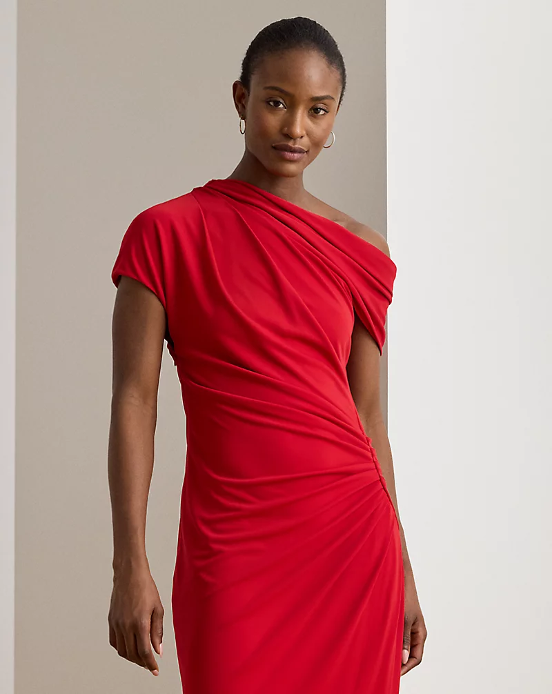 Polo Golf Ralph Lauren Stretch Jersey Off-the-Shoulder Dress