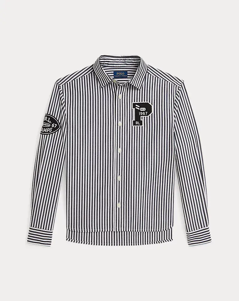 Polo Golf Ralph Lauren Striped Cotton Boxy Letter Shirt