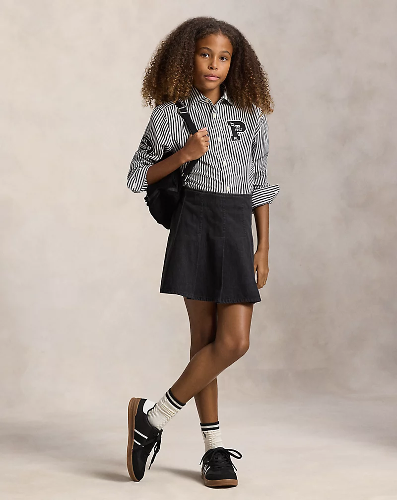 Polo Golf Ralph Lauren Striped Cotton Boxy Letter Shirt