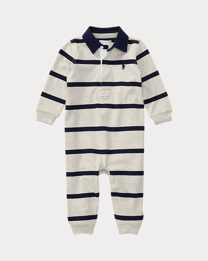 polo golf ralph lauren Striped Cotton Jersey Rugby Coverall