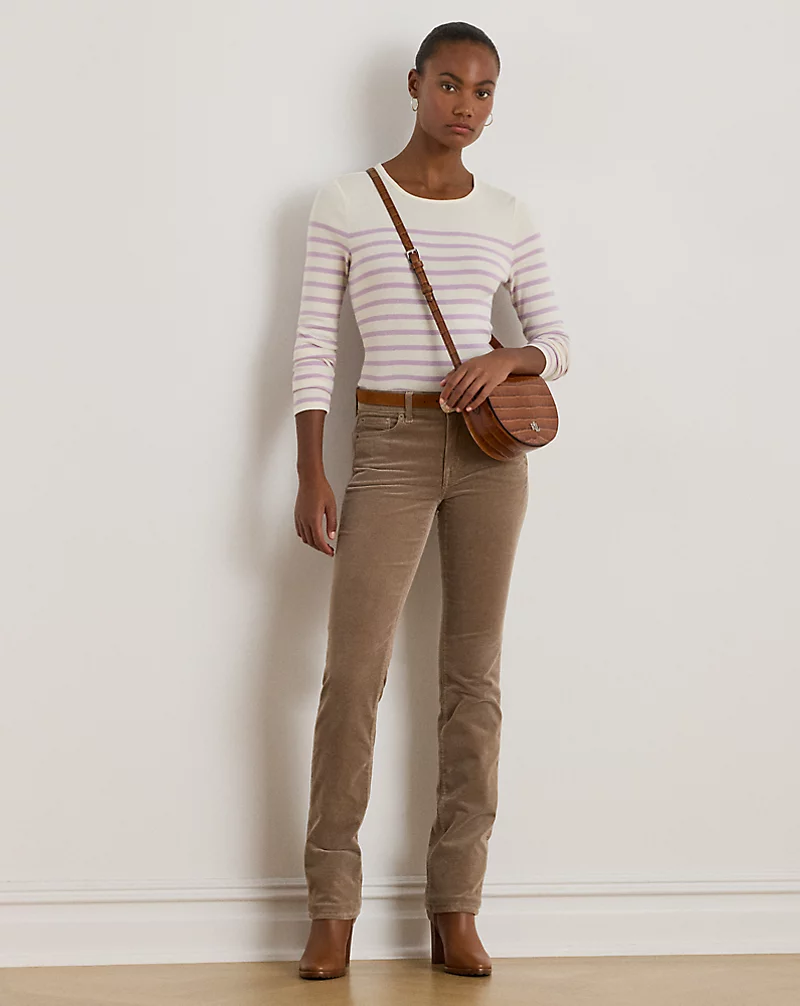 Polo Golf Ralph Lauren Striped Cotton Long-Sleeve Tee