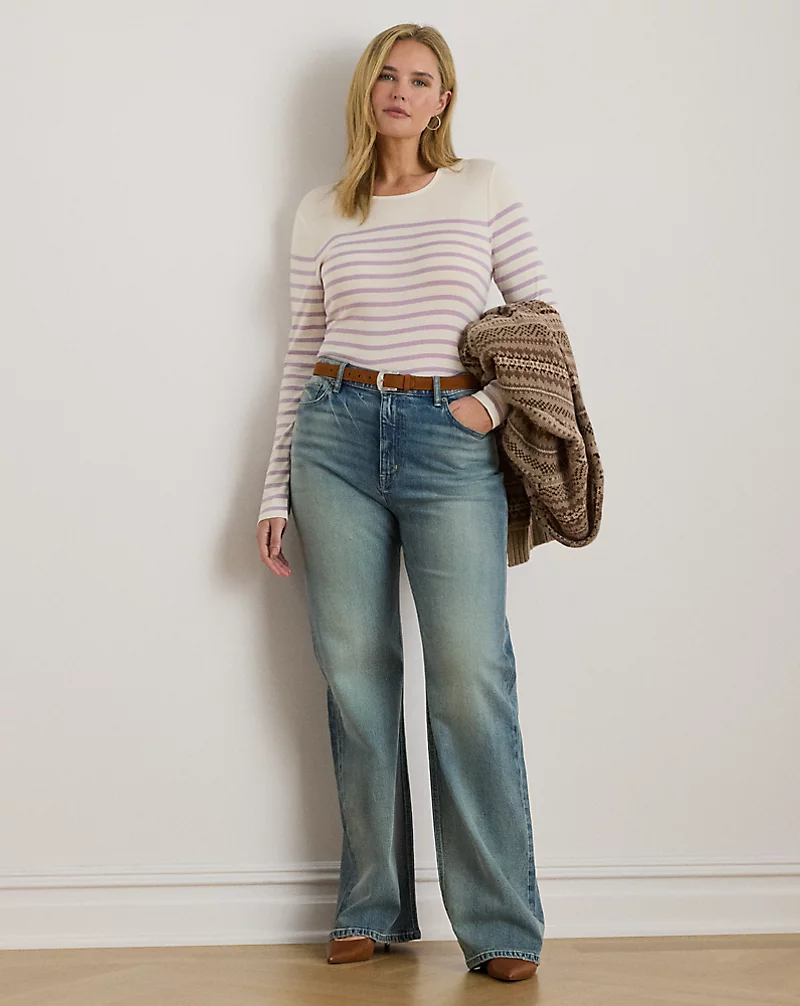 Polo Golf Ralph Lauren Striped Cotton Long-Sleeve Tee